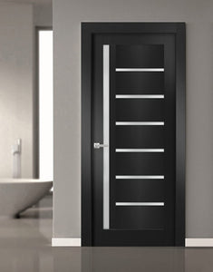 Solid Interior French Doors | Quadro 4088 | Black Matte