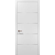 Load image into Gallery viewer, Modern Wood Interior Door with Hardware | Planum 0020 | White Silk - Butterfly Hinges / 18’’ x 80’’ - Home Doors