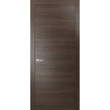 Load image into Gallery viewer, Modern Solid Interior Door with Handle | Planum 0010 | Chocolate Ash