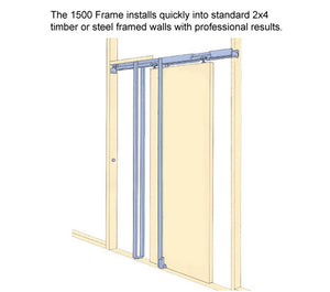 French Double Pocket Doors | Quadro 4115 | White Silk