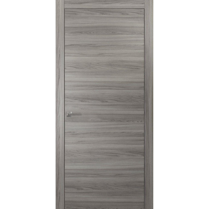 Modern Solid Interior Door with Handle | Planum 0010 | Ginger Ash - 18x80 - Doors