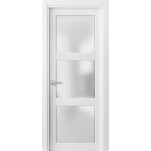 Load image into Gallery viewer, Pantry Kitchen Lite Door | Lucia 2552 | White Silk with Frosted Glass - Panel Doors