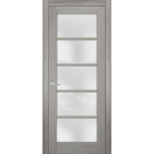 Load image into Gallery viewer, Solid French Door Frosted Glass | Quadro 4002 | Grey Ash