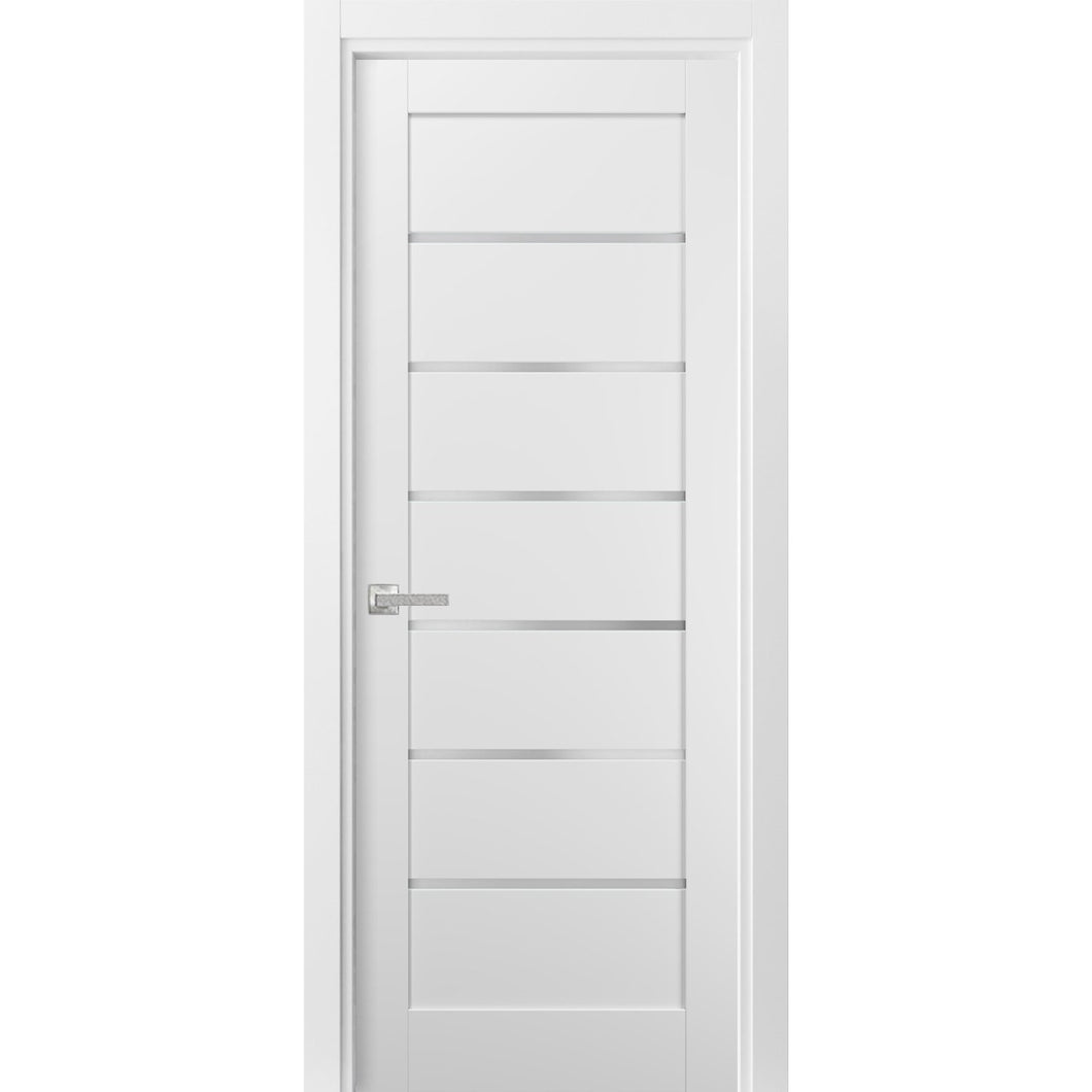 Kitchen Lite Door with Hardware | Quadro 4117 | White Silk