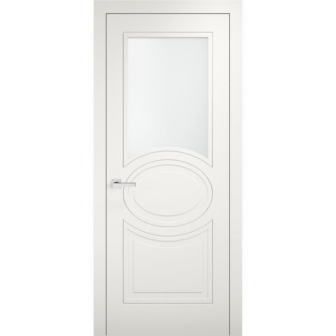 Solid French Door Opaque Glass | Mela 7012 | Matte White