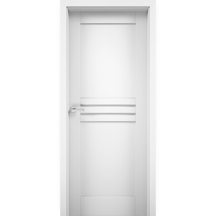 Solid French Door | Mela 7444 | White Silk - 18’’ x 80’’