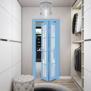 Sliding Closet Bi-fold Doors | Veregio 7412 | Aquamarine