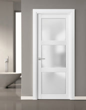 Load image into Gallery viewer, Pantry Kitchen Lite Door Frosted Glass | Lucia 2552 | White Silk