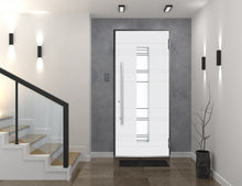 Load image into Gallery viewer, Front Exterior Prehung Clear Glass Steel Door | Deux 5755 | Gray Graphite