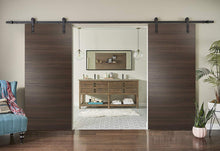 Load image into Gallery viewer, Sturdy Double Barn Door with Hardware | Planum 0010 | Chocolate Ash