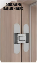 Load image into Gallery viewer, Solid French Door Frosted Glass 2 Lites | Lucia 4010 | White Silk - Barn Doors