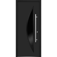 Load image into Gallery viewer, Front Exterior Prehung Glass Steel Door | Deux 6501 | Black