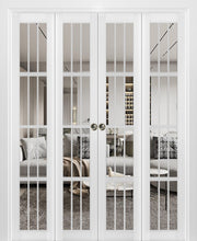 Load image into Gallery viewer, Sliding Closet Double Bi-fold Doors | Felicia 3355 | White Silk