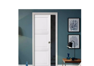 3-Panel Pocket Door | Lucia 2661 | White Silk