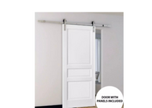 Load image into Gallery viewer, 3-Panel Slab Barn Door | Lucia 31 | White Silk