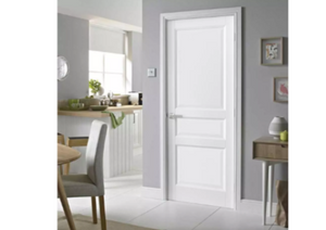 3-Panel Slab Barn Door | Lucia 31 | White Silk