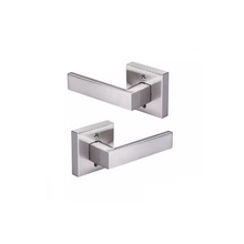 Load image into Gallery viewer, Modern Square Satin Handle Brushed Nickel Dummy 2 pack