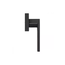 Load image into Gallery viewer, Modern Square Satin Nickel Handle Matte Black Privacy (bathroom/ bedroom/ lock)