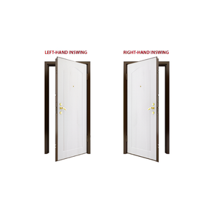 Front Exterior Pre-hung Steel Door | Ballucio 0435 | White Enamel - Doors