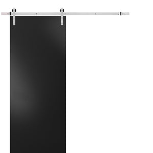Sturdy Barn Door with Hardware | Planum 0010 | Black Matte