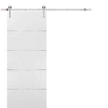 Load image into Gallery viewer, Sliding Barn Door with Hardware | Planum 0020 | White Silk