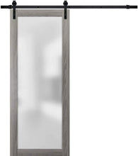 Load image into Gallery viewer, Sturdy Barn Door Frosted Tempered Glass | Planum 2102 | Ginger Ash