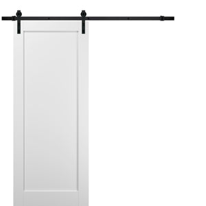 Sliding Barn Door with Hardware | Quadro 4111 | White Silk - Home Doors