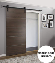 Load image into Gallery viewer, Sliding Barn Door with Hardware | Planum 0020 | Chocolate Ash