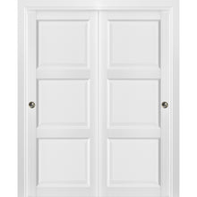 Load image into Gallery viewer, Sliding Closet Bypass Doors with hardware | Lucia 2661 | White Silk - 36’’ x 80’’ (2* 18x80) - Pocket