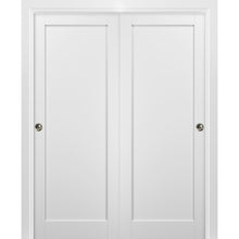 Load image into Gallery viewer, Sliding Closet Bypass Doors with Hardware | Quadro 4111 | White Silk