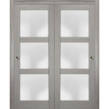 Load image into Gallery viewer, Sliding Closet Bypass Doors Opaque Frosted Glass | Lucia 2552 | Grey Ash