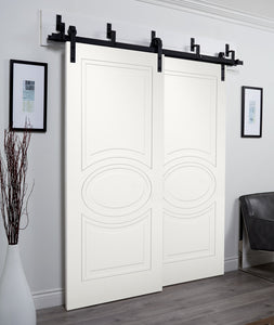 Sliding Closet Barn Bypass Door | Mela 7001 | Matte White - Home Doors