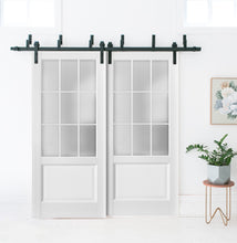 Load image into Gallery viewer, Sliding Closet Barn Bypass Doors 9 Lites | Felicia 3309 | White Silk