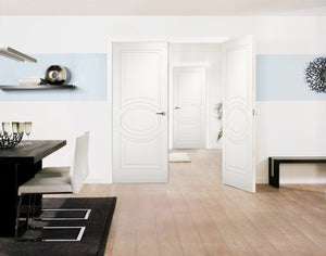 Solid French Double Doors | Mela 7001 | Matte White
