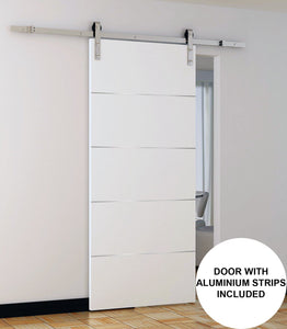 Sliding Barn Door with Hardware | Planum 0020 | White Silk