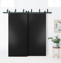 Load image into Gallery viewer, Sliding Closet Barn Bypass Doors with Hardware | Planum 0010 | Black Matte