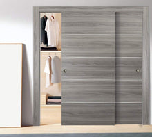 Load image into Gallery viewer, Sliding Closet Bypass Doors | Planum 0020 | Ginger Ash