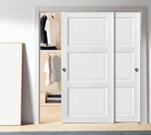 Load image into Gallery viewer, Sliding Closet Bypass Doors with hardware | Lucia 2661 | White Silk - Pocket