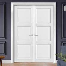 Load image into Gallery viewer, French Double Panel Solid Doors | Lucia 2661 | White Silk