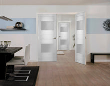 Load image into Gallery viewer, Solid French Double Doors Opaque Glass | Sete 6222 | White Silk