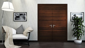 Solid French Double Doors | Planum 0010 | Chocolate Ash