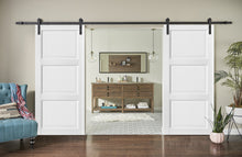 Load image into Gallery viewer, Sliding Double Barn Doors with Hardware | Lucia 2661 | White Silk