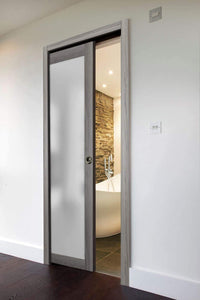 Interior Sliding Closet Pocket Door | Planum 2102 | Ginger Ash