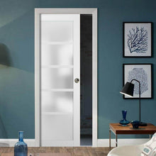 Load image into Gallery viewer, Panel Lite Pocket Door | Quadro 4002 | White Silk