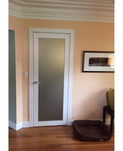 Solid French Door Frosted Glass | Planum 2102 | White Silk