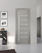 Load image into Gallery viewer, Solid French Door Frosted Glass | Quadro 4088 | Grey Ash - Panel Doors