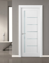 Load image into Gallery viewer, Pantry Kitchen Lite Door with Hardware | Quadro 4088 | White Silk - Panel Doors