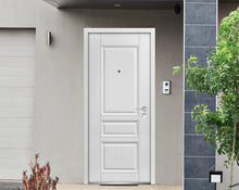 Load image into Gallery viewer, Front Exterior Pre-hung Steel Door | Ballucio 0435 | White Enamel - 36’’ x 80’’ Right - Hand Inswing - Doors