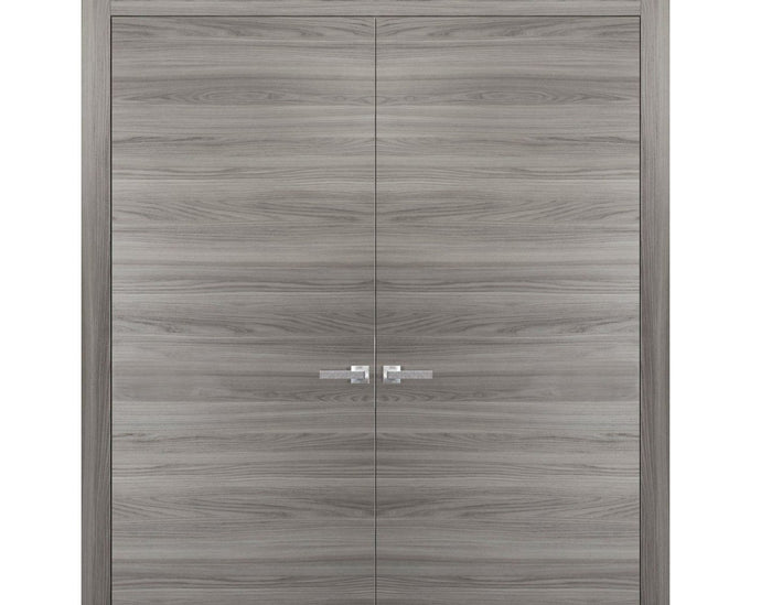 Solid French Double Doors | Planum 0010 | Ginger Ash - 36’’x80’’ (2* 18x80) - Home