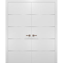 Load image into Gallery viewer, Solid French Double Doors | Planum 0020 | White Silk - 36’’ x 80’’ (2* 18x80) - Home